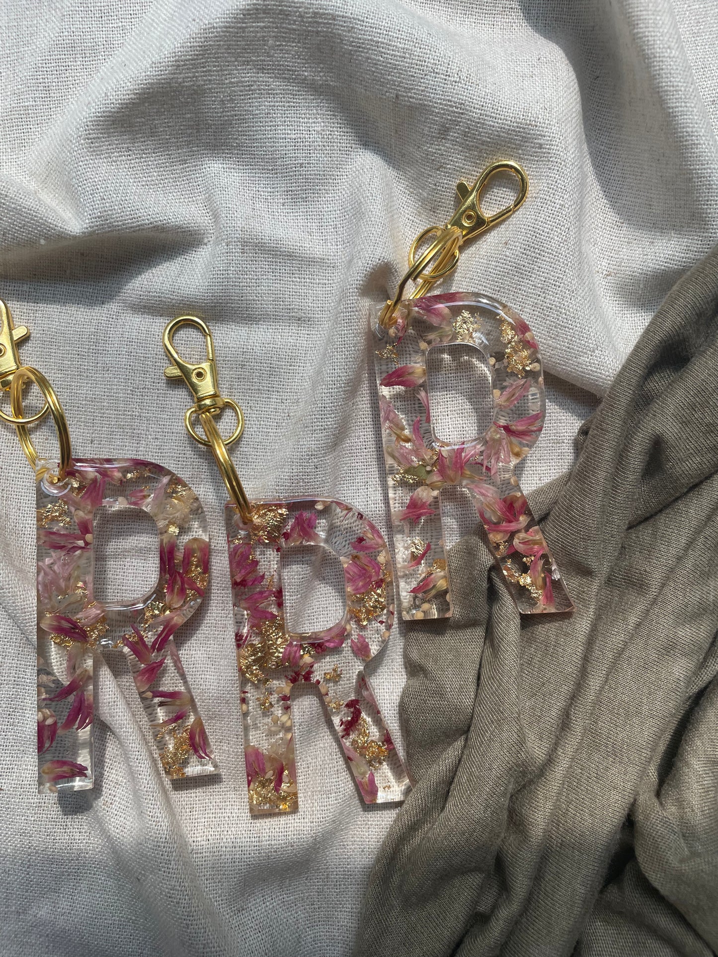 R LETTER KEYCHAIN