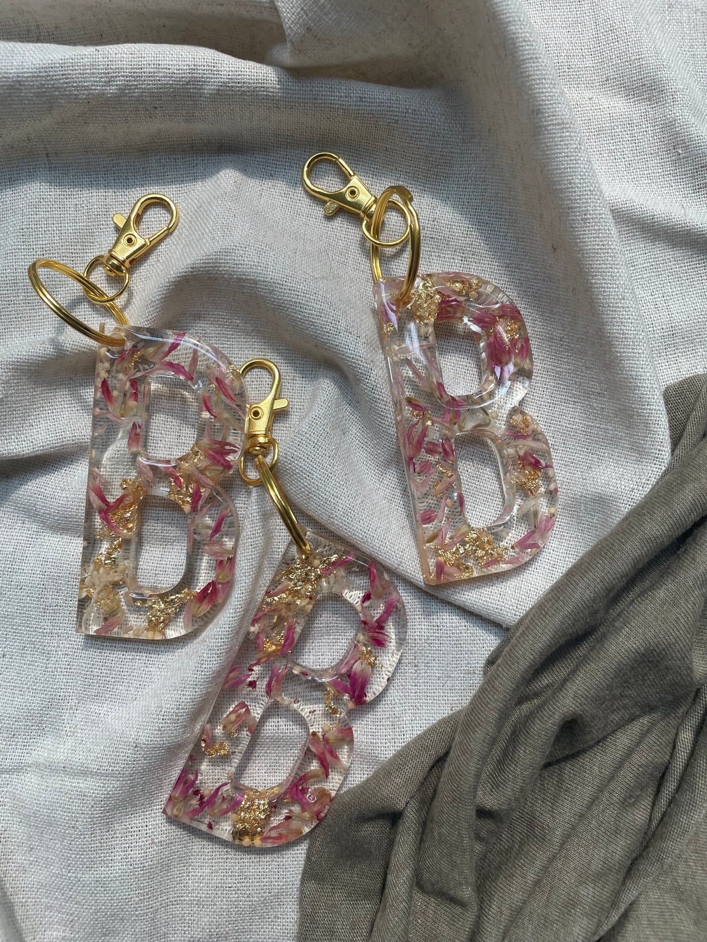 B LETTER KEYCHAIN