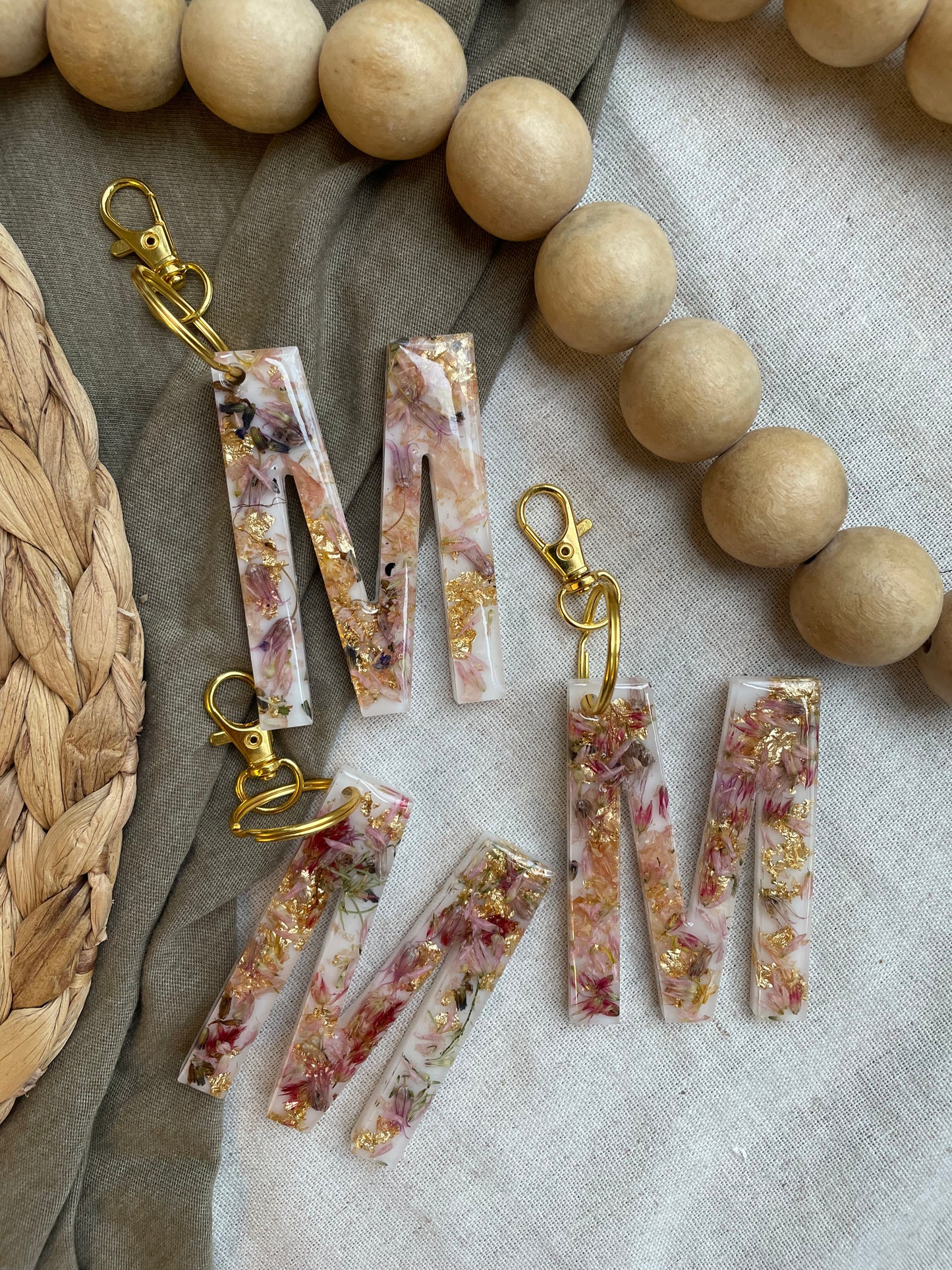 M LETTER KEYCHAIN