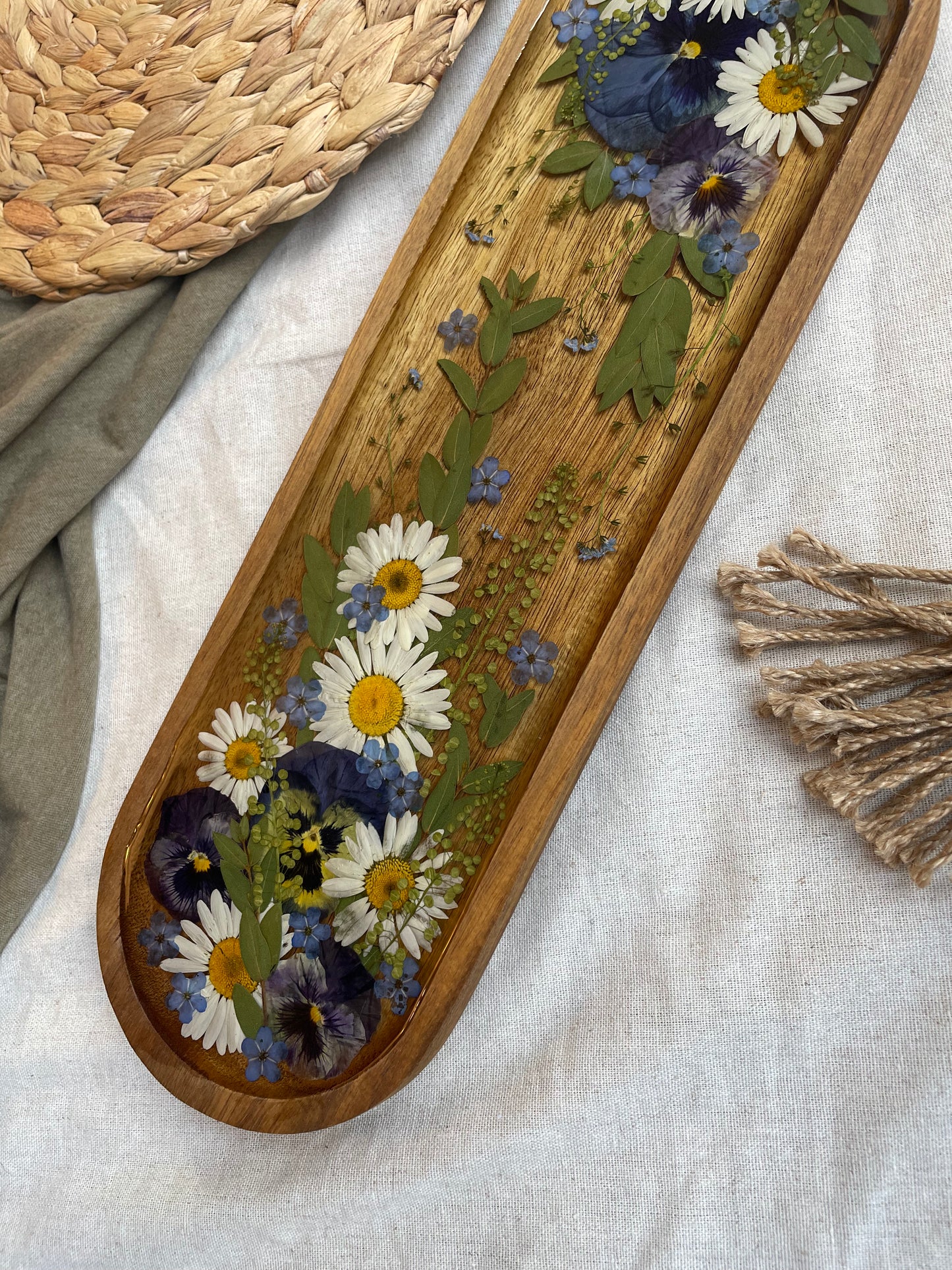Wooden Floral Tray