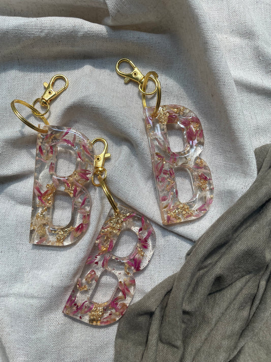 B LETTER KEYCHAIN