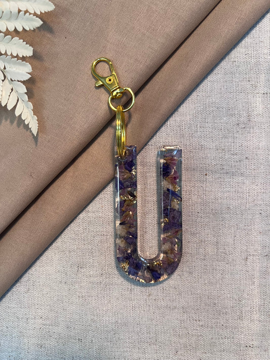U LETTER KEYCHAIN
