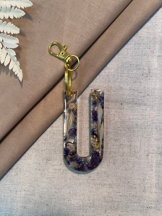 U LETTER KEYCHAIN