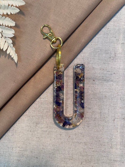 U LETTER KEYCHAIN